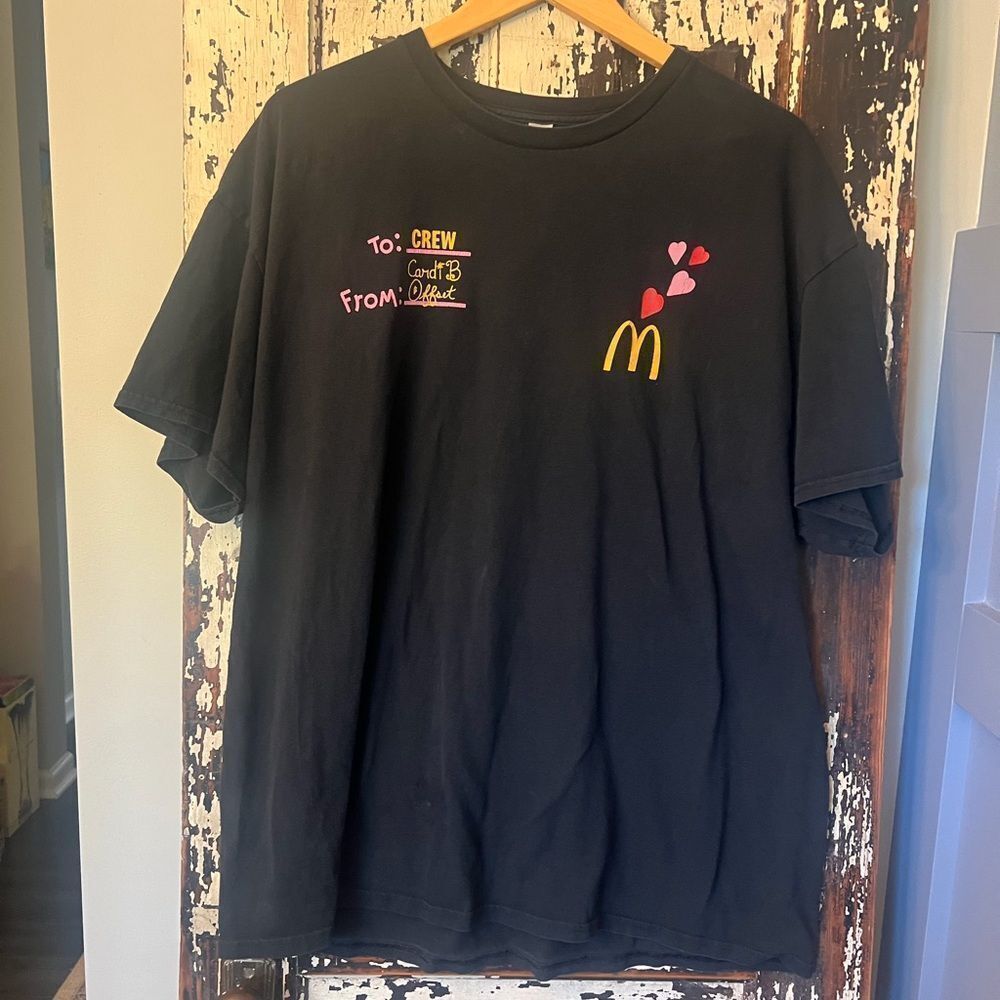 McDonald’s Valentine’s Day to Crew from Cardi B and Offset T-shirt. XL